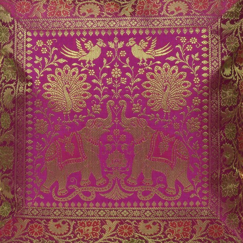 Brocade Elephant Cushion Cover Throw Home Decor Handmade Silk Sofa Pillowcase16" - Picture 15 of 76