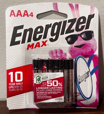 ENERGIZER MAX AAA Batteries (4-Pack), Max AAA Alkaline Batteries, Long Lasting