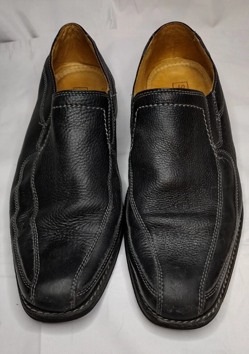 Sandro Moscoloni Comfort Gel Leather Slip On Loafers Black Men Size 10