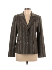 Rafaella Women Brown Wool Blazer 10