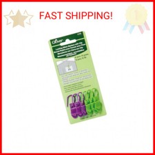 Clover 3165 Locking Stitch Markers with Clip 6-Pack , Green/Purple