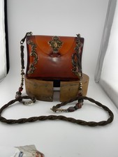 Maya Evangelista Amber Hard Resin Cross Body Bag With Removable Beaded Strap