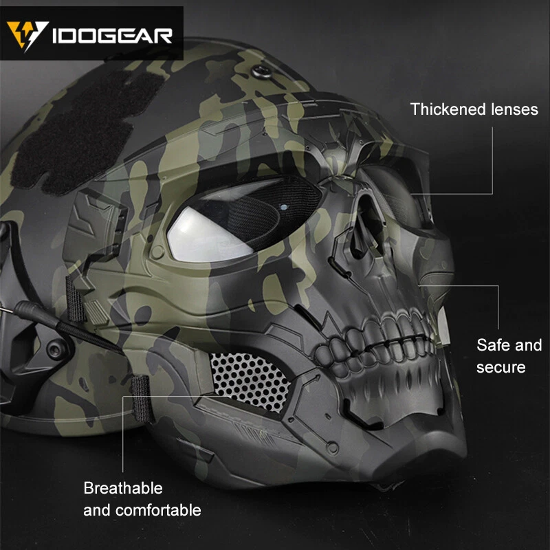 IDOGEAR Tactical Ful Face Mask Skull Mask Cosplay Protective Scary Devil Hunting - Image 4 of 4