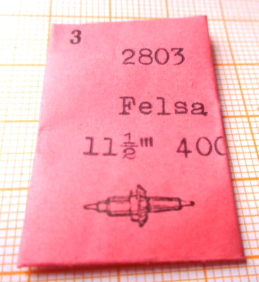 Vintage Watch Parts 3 Unruhwellen Felsa 11 1/2``` 400 neuwertig DCN 2803