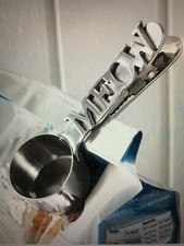Meow Sculpted Handle Cat Food Bag Clip And Scoop Stainless Steel New In Box