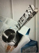 Meow Sculpted Handle Cat Food Bag Clip And Scoop Stainless Steel New In Box