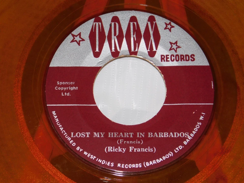Ricky Francis Lost My Heart In Barbados I Love Barbados 45 Rare Reggae Calypso - Image 3 of 3