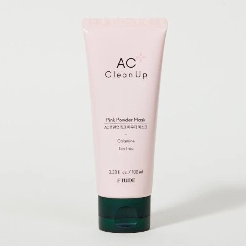 Máscara en polvo rosa ETUDE AC Clean Up 100 ml máscara de lavado máscara de calamina K-Beauty Foto 2 de 4