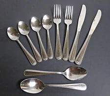 Cuisinart RIBBON Dinner Forks Knives Soup Spoons Teaspoons Lot of 10 Pieces