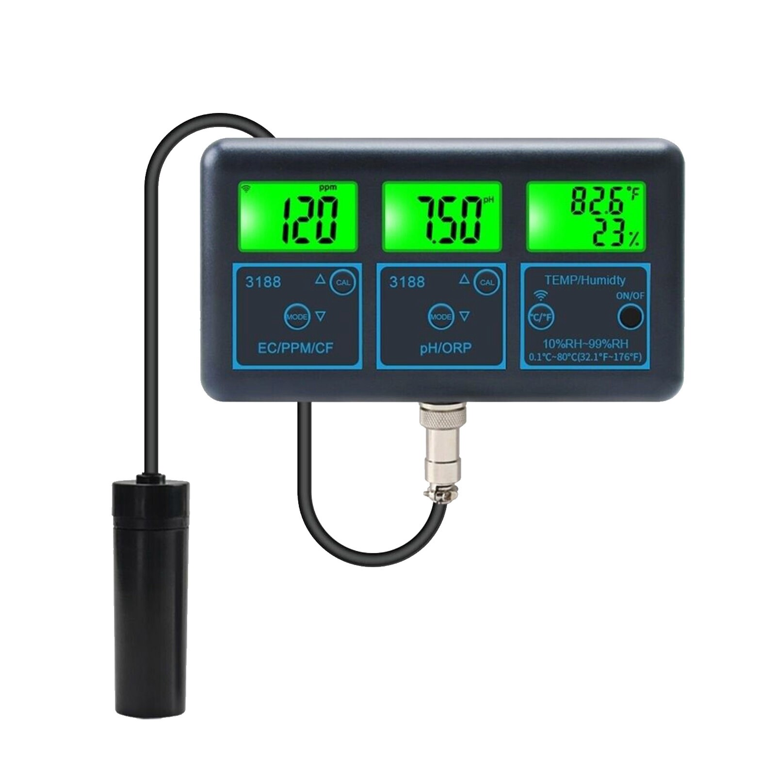 Smart Monitor Fish Tank WIFI SPA Pool Water Quality Meter PH ORP EC PPM Tester