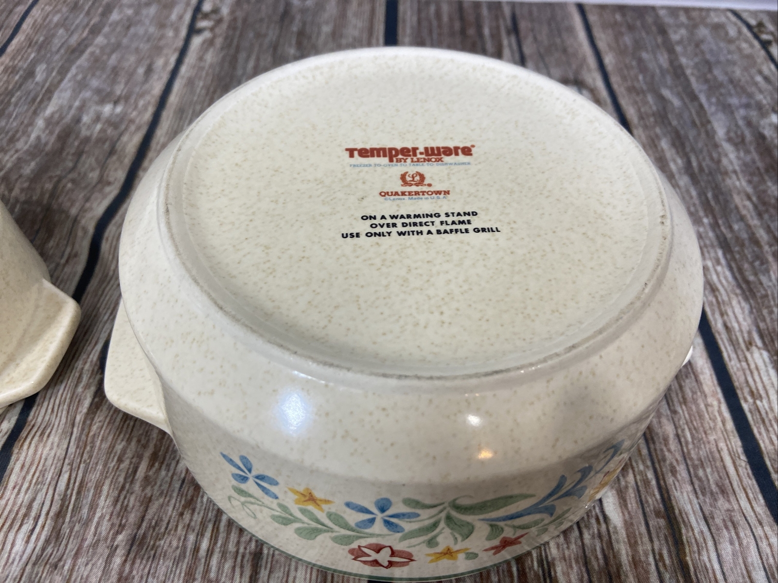 TemperWare by Lenox QUAKERTOWN Casserole Dish 5" & 7" No Lid Set of 2