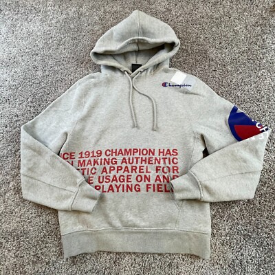 Champion Sweater Womens Small Gray Sweatshirt Hoodie Pullover
