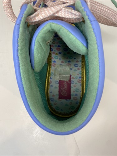 Love Pastry's Women's Shoes size 9 high tops Dance Hiphop Blue Green Pink Kisses - Picture 21 of 24