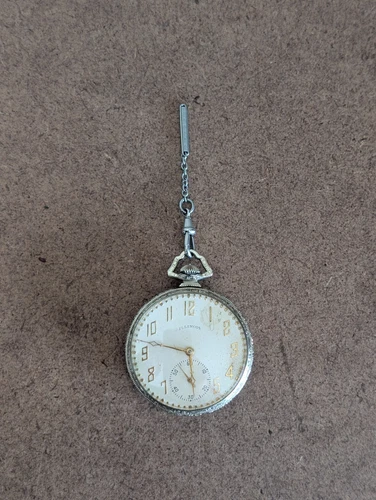 Vintage Antique 1923 Illinois Autocrat Art Deco 12s 17j Pocket Watch