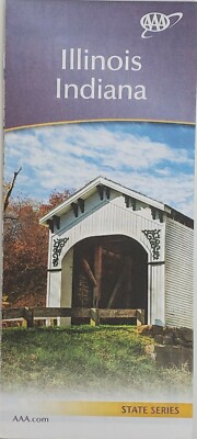 Road Map Illinois Indiana State Series 2016 17 Collectible