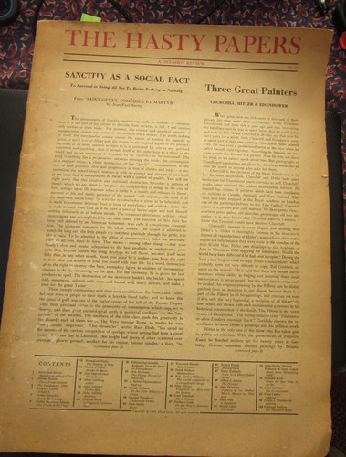 The Hasty Papers A One-Shot Review 1960 w/ Jack Kerouac Satre Oppenhheimer - Picture 1 of 3