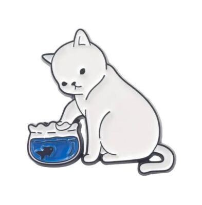 Cat in Bowl Enamel Pin Cat in Bowl Enamel Pin