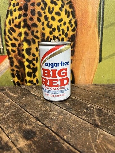VINTAGE SUGAR FREE BIG RED 12 OZ CAN SIGN COCA COLA 7UP PEPSI ORANGE CRUSH RARE