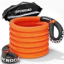 OPENROAD 1" x30ft Kinetic Recovery Rope 36,000LBS Heavy Duty Offroad Tow Strap