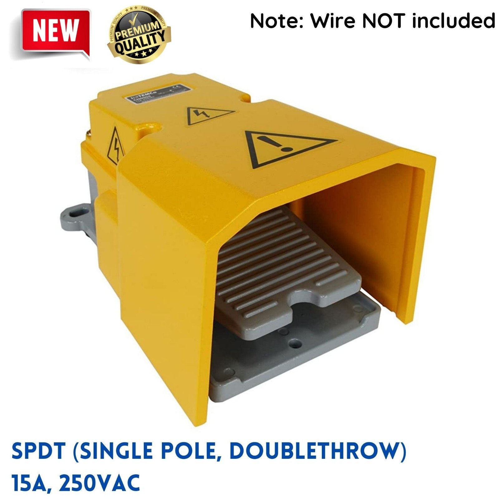 Rugged Foot Switch Shield Pedal Momentary Grinders Drill Press On/Off