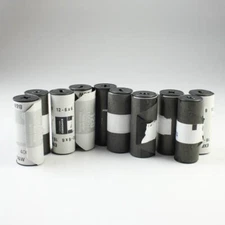 10 EMPTY Plastic 120 Film Spools - Spool + Backing Paper - Respooling/Re-Rolling