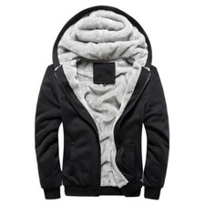 Men's Winter Hoodie Fleece Jackets Thicken Hooded Casual Sport Overcoat New