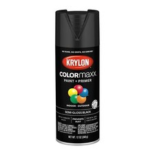 Krylon Colormaxx Semi Gloss Black Paint 12 Ounce Fast Dry Rust Protection Krylon Colormaxx Semi Gloss Black Paint 12 Ounce Fast Dry Rust Protection