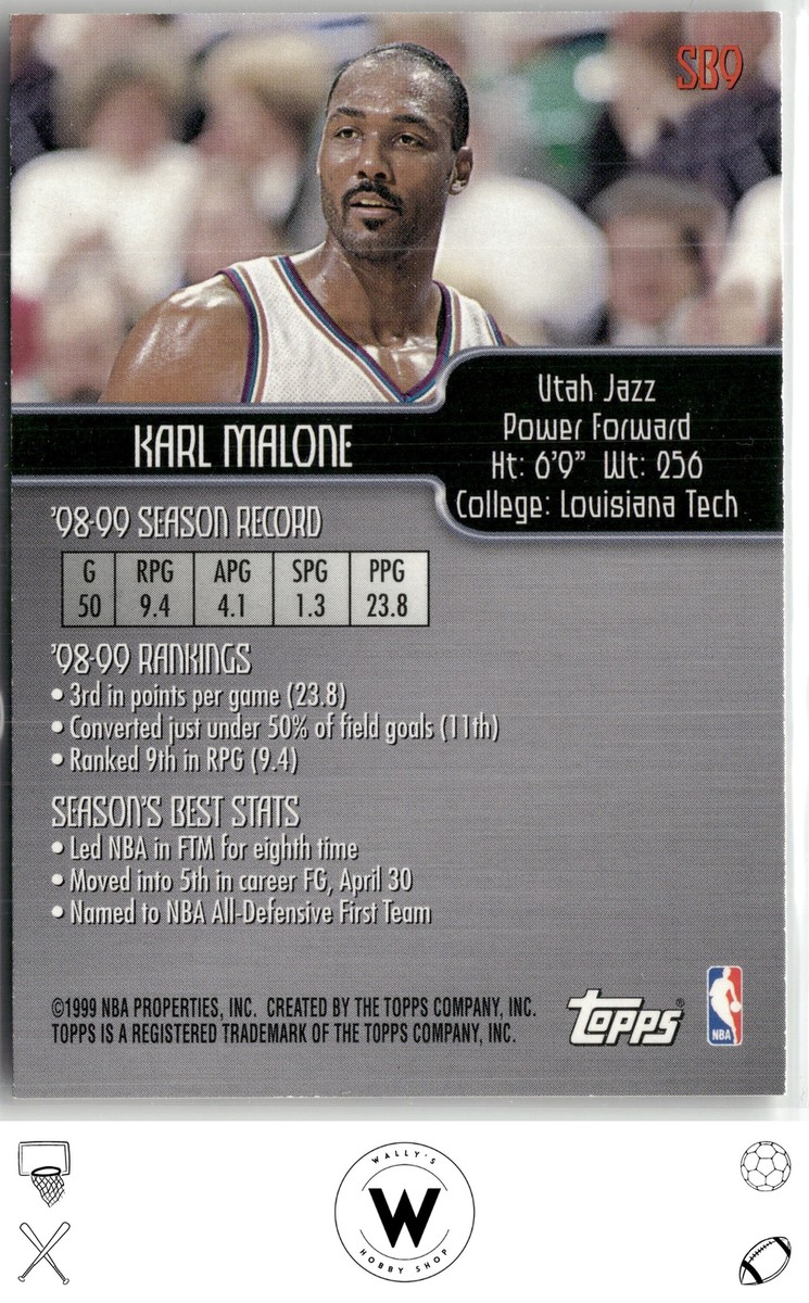 1999-00 Topps #SB9 Karl Malone Season's Best