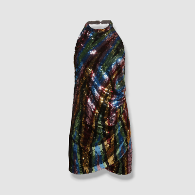 ronny kobo sequin halter mini dress Jo Sequin Mini Dress by Ronny Kobo