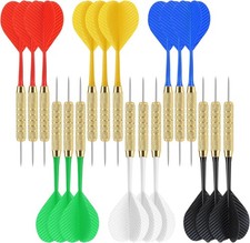 Accmor 18 Pack Steel Tip Darts, 18 Grams Metal Tip Dart Set, Darts Metal Tip Set