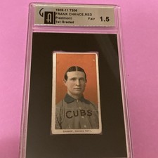 1909-11 T206  Frank Chance Portrait Red, Piedmont 150/25 GAI 1.5