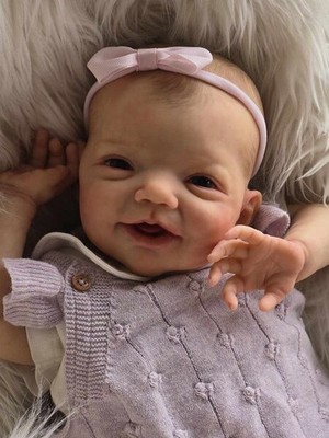 Newborn 20'' Girl Smiling Poseable Full Body Vinyl Infant Reborn Baby Dolls Gift