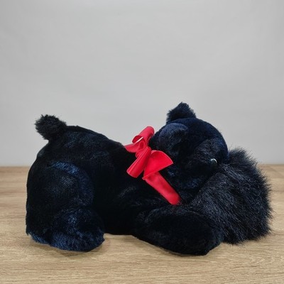 Dakin Scottie Hund Handpuppe Plüschtier Stofftier Welpe 1984 schwarz Vintage 12 Zoll kuschelig