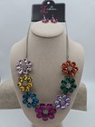 PAPARAZZI ZI COLLECTION Necklace & Earring Set NWT Floral Statement Piece