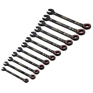 Draper Black Expert Hi Torq 12 Piece Reversible Ratchet Combination Spanner Set - Image 4