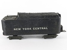 Marx O New York Central NYC Black Metal Steam Loco Tender Train Car