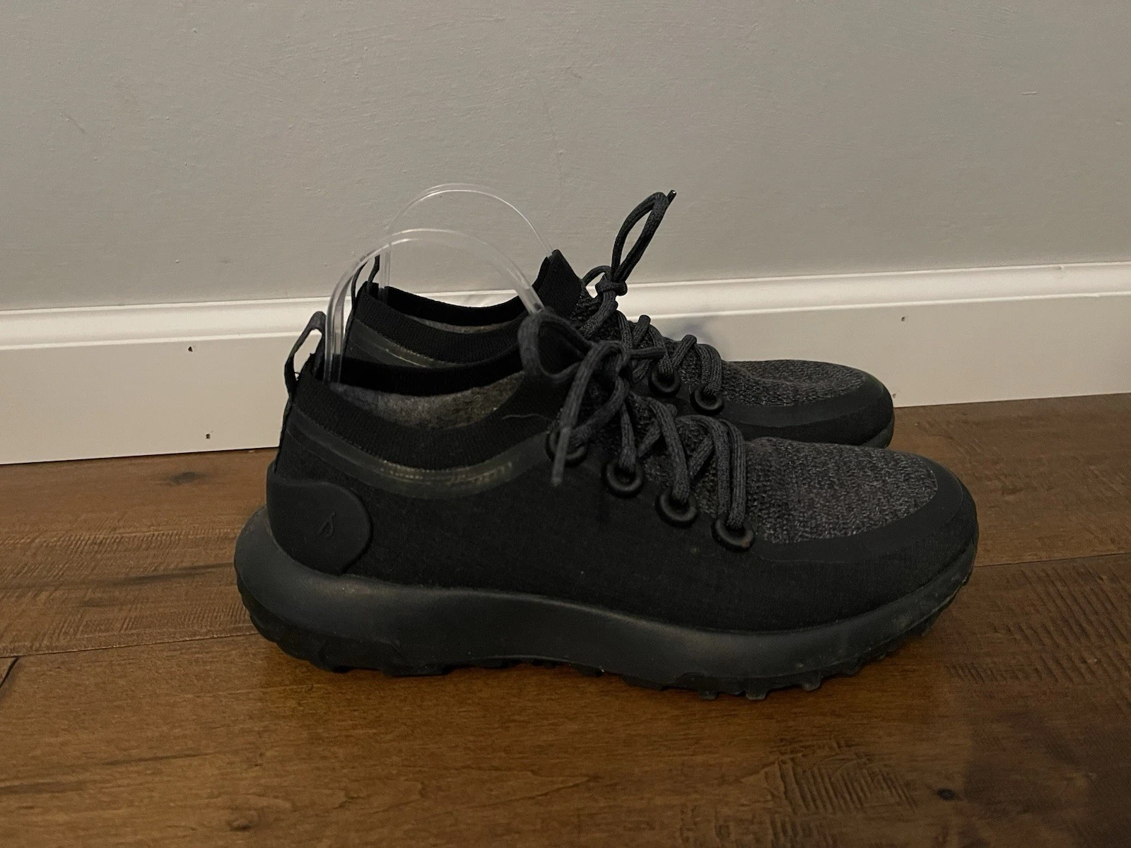 Allbirds Trail Runners SWT Black Wool Athletic Sneakers Shoes - Men's 8.5