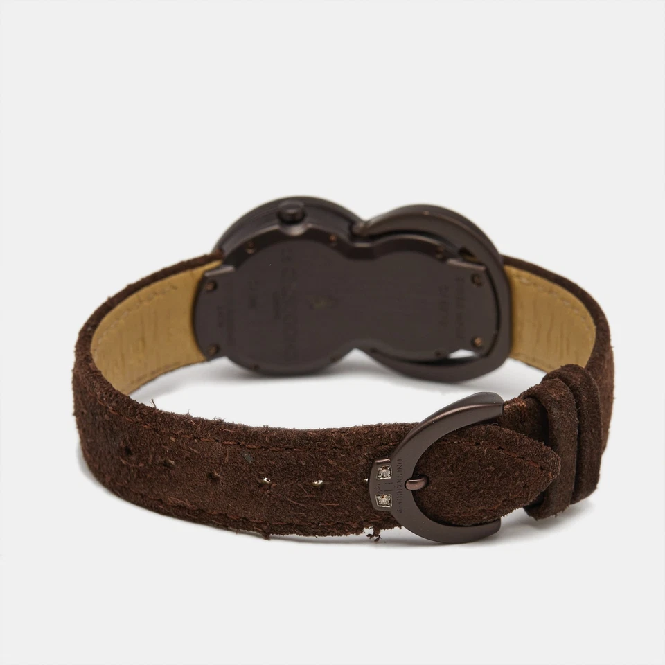 De Grisogono Brown PVD Coated18K Rose Gold Leather Be Eight S05 Women's - Image 4 of 4