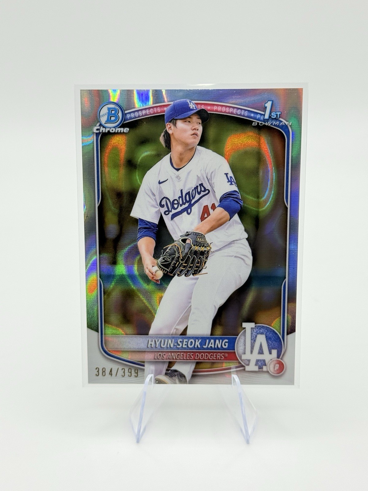 HYUN-SEOK JANG 2025 Bowman Chrome Prospect #BCP-51 Lava Refractor /399 1st