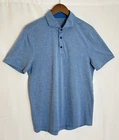 Lululemon Men's Medium Blue Short Sleeve Performance Activewear Polo Shirt