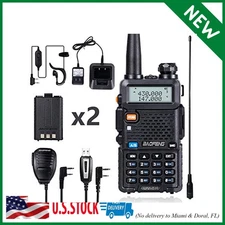 BaoFeng UV-5R 8 Watt Ham Radio BaoFeng Radio with Extra 1800mAh Battery and 771