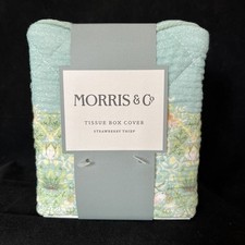 Morris & Co Tissue Box Cover Square Quilted Cotton Fabric Cloth Strawberry Thief