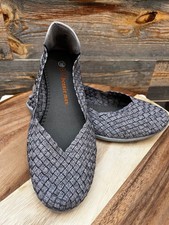 BM Bernie Mev Gray Interwoven Slip On Comfort Shoe EUC Size 38 VIDEO