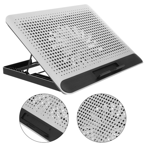 Notebook Cooler Quiet Thin Mute Computer Fan Cooler Aluminum Alloy Plate - 第 1/12 張圖片