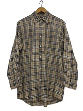 BURBERRY LONDON Nova Check L S Shirt M Cotton BEG Check BBW42-706-50