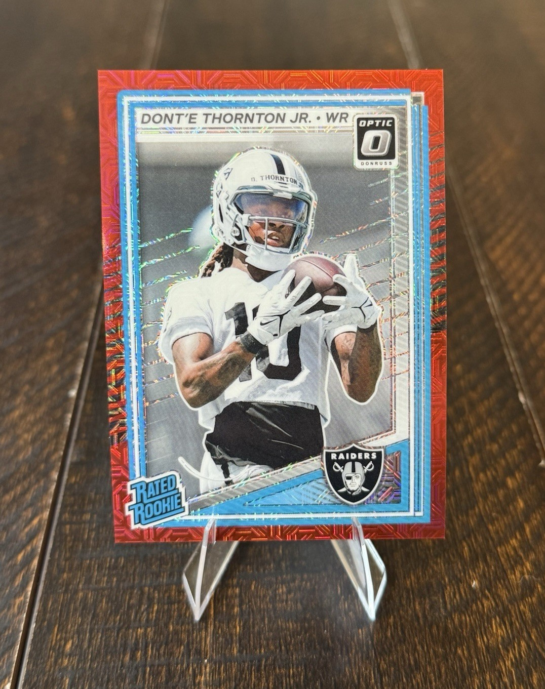 2025 Panini Donruss Optic Rated Rookie Red Mojo Dont'e Thornton Jr. #279 Raiders