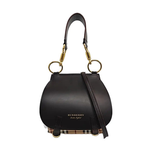 BURBERRY Shoulder bags Leather Black Free Shipping | Duties Paid