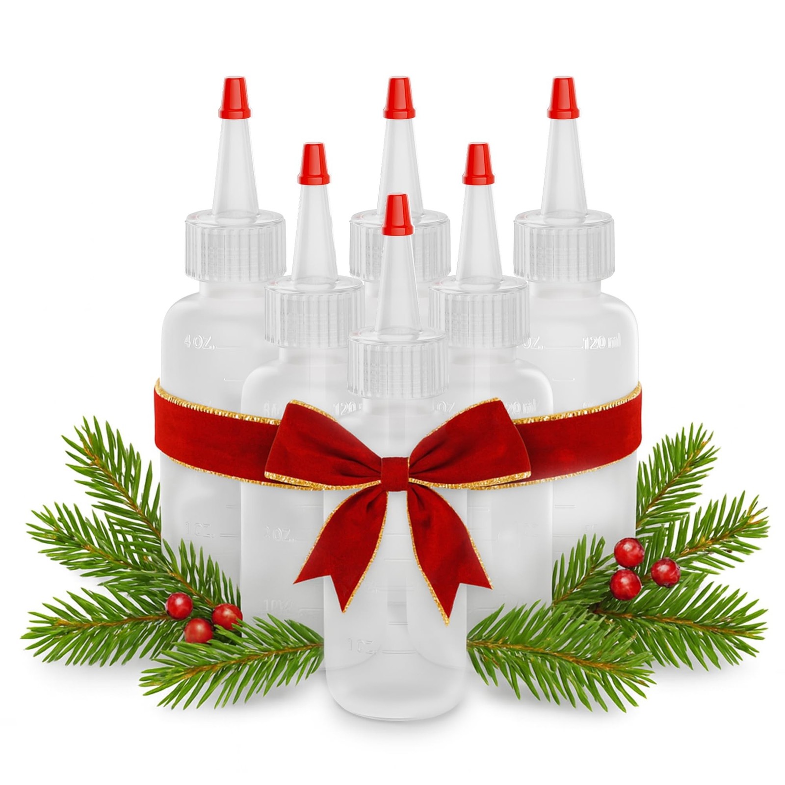 For Liquids – 4oz Clear Condiment Squeeze Bott