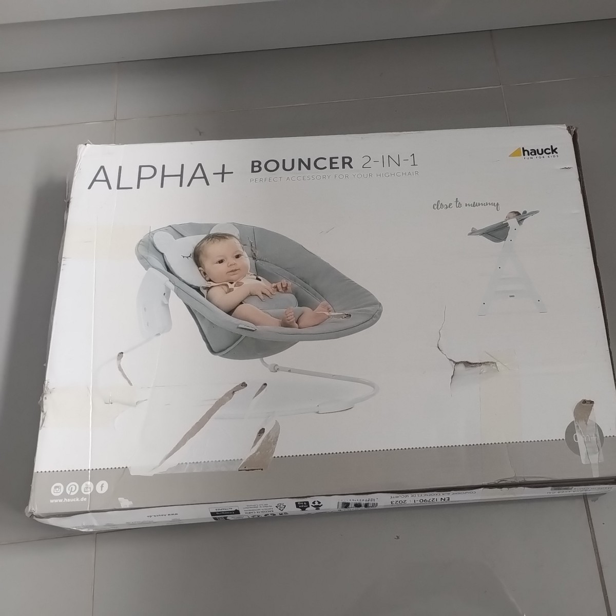 Hauck Alpha Bouncer 2 in 1.Light grey.Missing inner insert to bouncer |  eBay UK