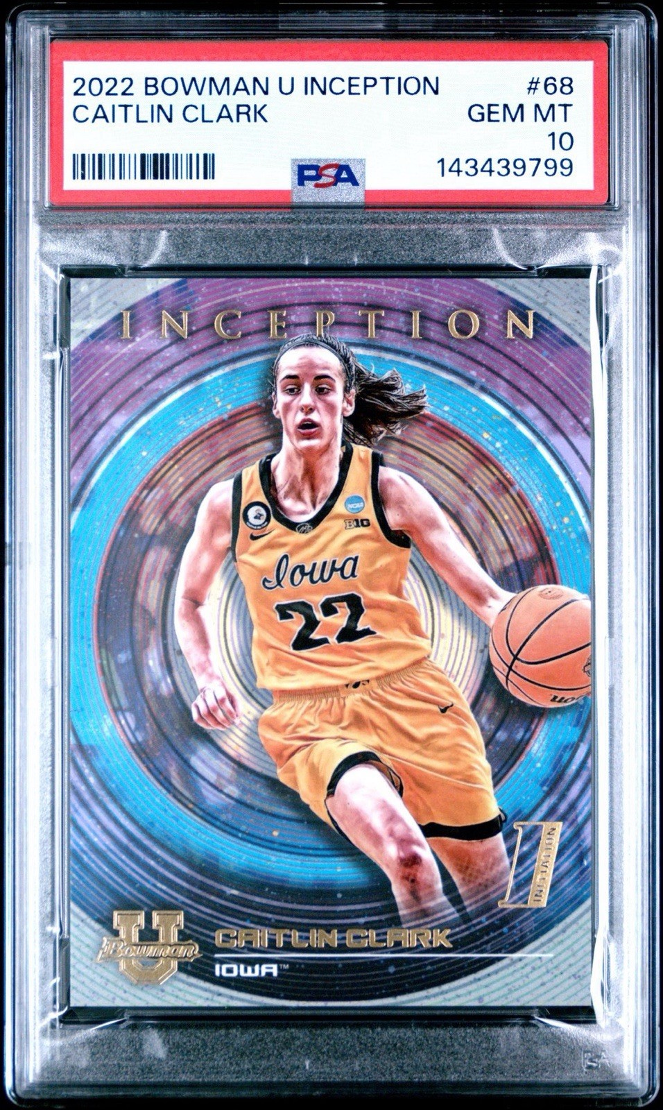 2022 Bowman University Inception Caitlin Clark #68 Rookie RC PSA 10 GEM MINT 💎